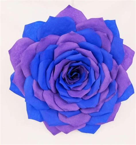 Color these four flowers surrounded by small ones, with a beautiful. Big 11" Paper Rose, Giant Wall Flower, Colors Can Be ...