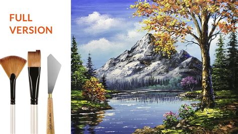 Lake Scene Mountain Landscape Acrylic Painting
