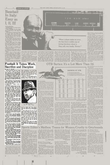 Football It Takes Work Sacrifice And Discipline The New York Times
