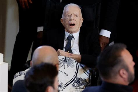 Former US President Jimmy Carter Attended The Memorial For His Wife