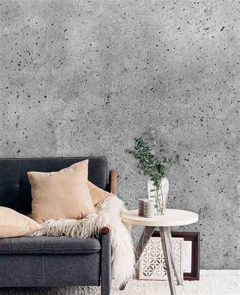 Wallpaper Mural Grey Concrete Wall Muralunique