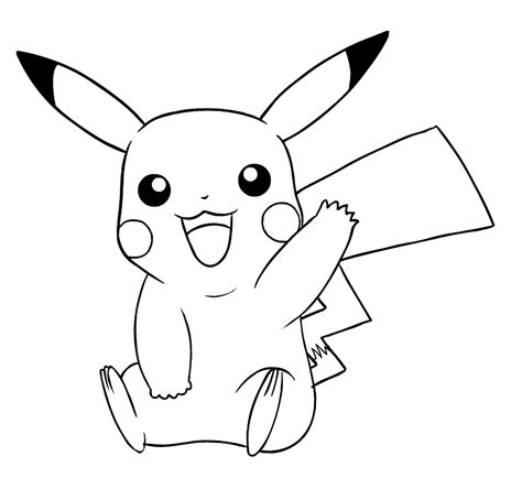 Dibujos Pikachu para dibujar, imprimir, colorear y recortar fácilmente
