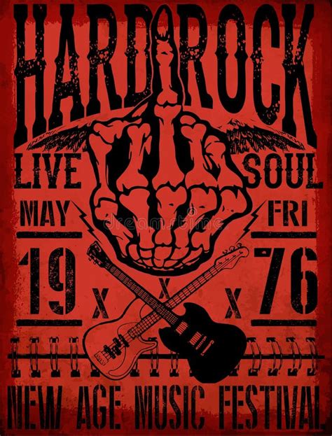 Vintage Rock And Roll Typographic For T Shirt Tee Design Poster