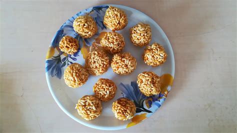 Sweet Puffed Rice Recipe Youtube