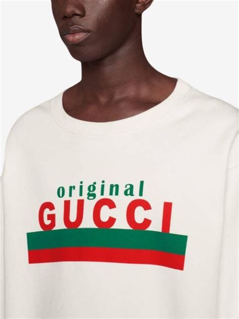 Gucci Original Gucci Logo Print Sweatshirt Farfetch