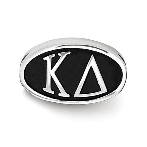 Kappa Delta Sorority Sterling Silver Oval Symbol Letter Bead Greek Up 365