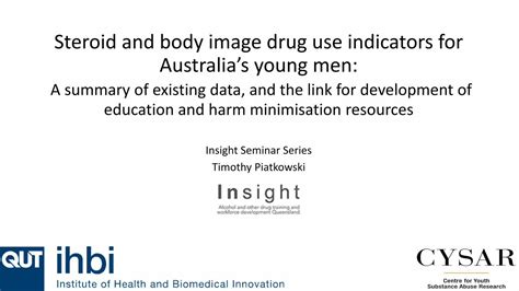 Pdf Steroid And Body Image Drug Use Indicators For Australias · Injecting Equipment