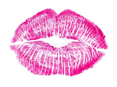 Kiss A Pink Lip Print On A White Background A Kiss Sponsored Lip