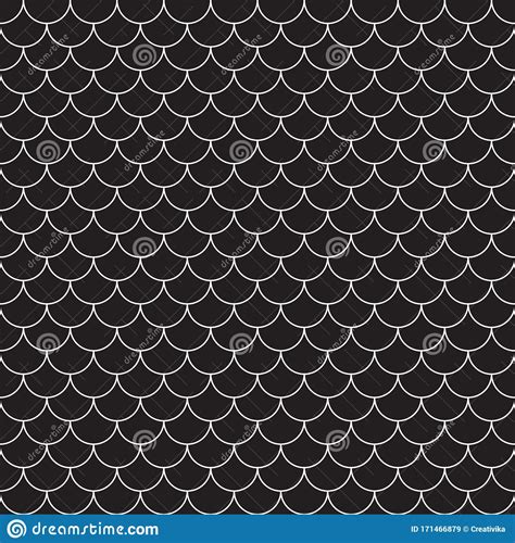 Fish Scales Seamless Pattern Stock Vector Illustration Of Circle