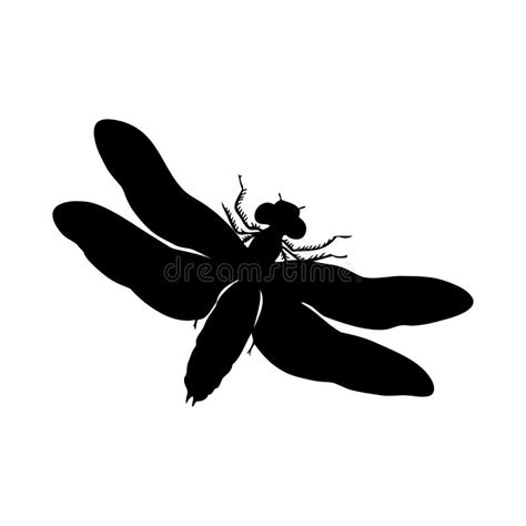 Dragonfly Silhouette Stock Vector Illustration Of Isolated 264352238