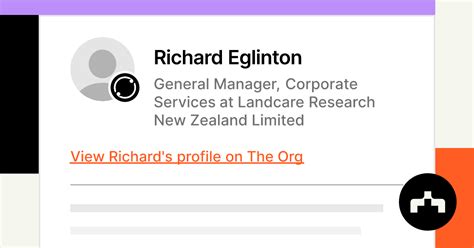 Richard Eglinton General Manager Corporate Services At Landcare