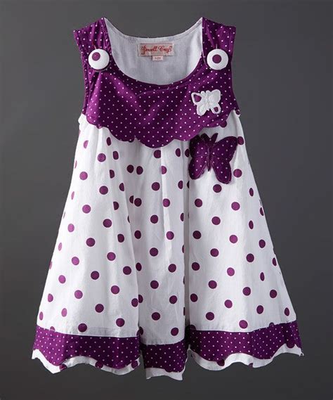 Purple Polka Dot Butterfly Dress Infant Toddler And Girls Kids Dress