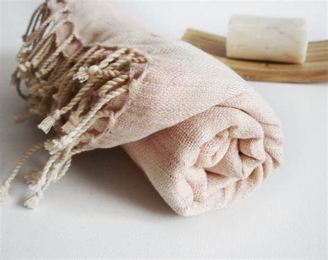 Turkish Bath Towel Handwoven Peshtemal Linen Light Pink Etsy