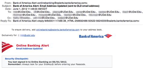 Another Bank Of America Phishing Scam Secure Ud Threat Alerts