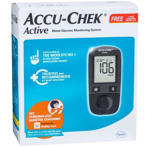 Buy Accu Chek Active Glucose Monitoring System Free Vial Of Test