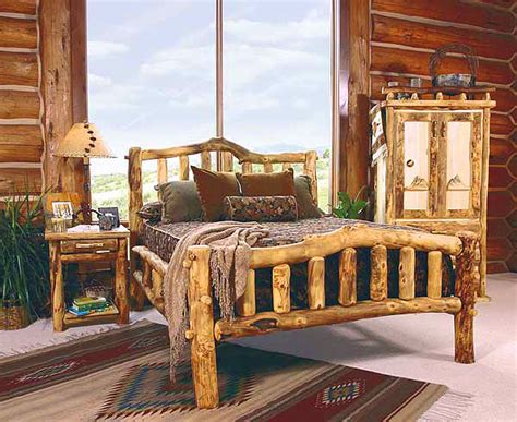 Our log bedroom suites were chosen for matching colors and styles. Rustic Log Bedroom Furniture | Log Furniture Bed ...