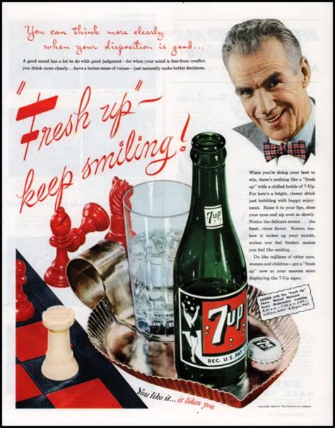 1945 7up 7 Up Cola Soda Man Bowtie Mutual Newtwork Show Photo Print Ad La38 14 95 Picclick