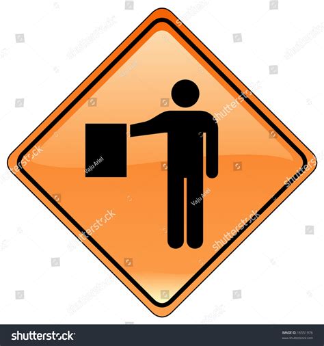 Individual Road Signs Orange Stock Illustration 16551976 Shutterstock