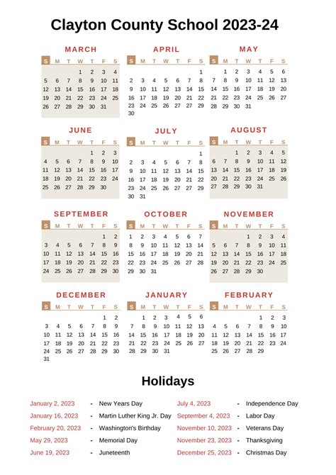 Clayton County Schools Calendar 2023 24 Ccs With Holidays
