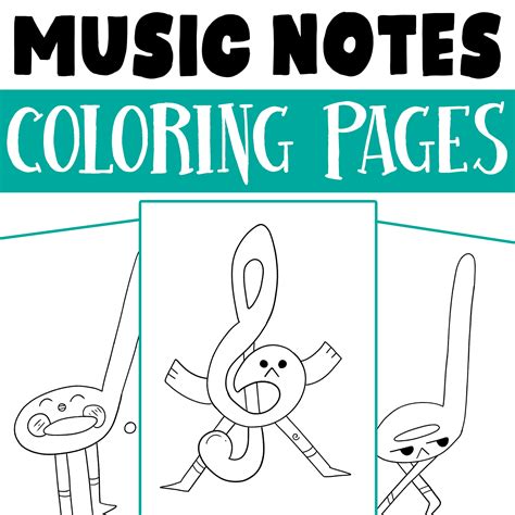 Musical Notes Coloring Pages For Kids