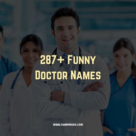 287 Funny Doctor Names Giggles In The Clinic Name Mozo