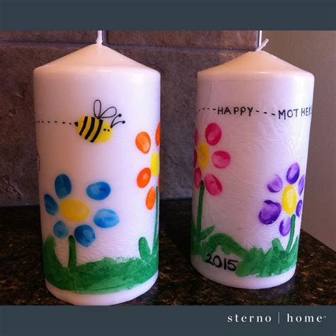 Diy Mothers Day Flameless Candle T Kids Candle Crafts Mothers