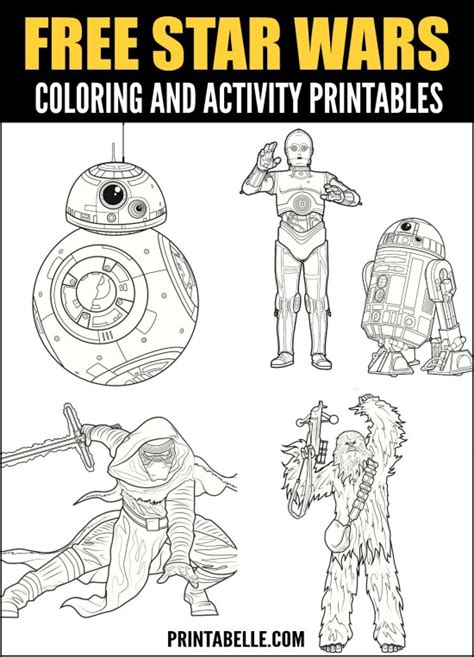 Printable Star Wars Activity Pages Printabelle