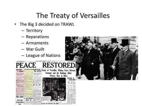 Ppt The Treaty Of Versailles Powerpoint Presentation Id6080271