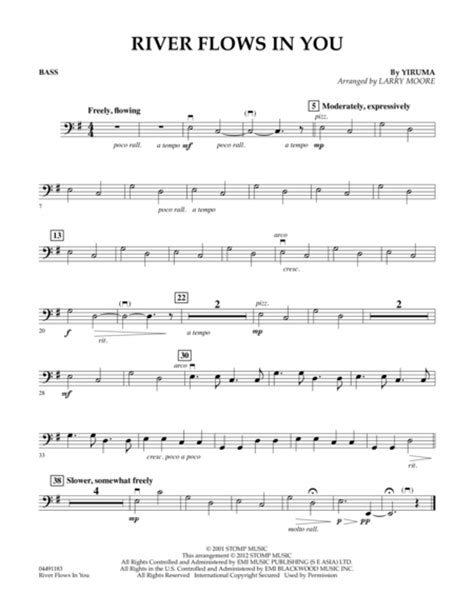 Meanwhile, we also offer different version of river flows in you sheet music for you to download. Download River Flows In You - Bass Sheet Music By Yiruma - Sheet Music Plus