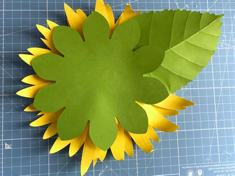 3d Sunflower Svg Paper Sunflower Svg Sunflower Paper Flower Etsy