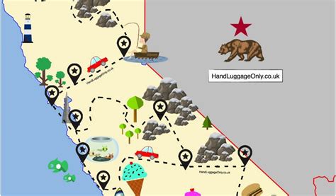 Northern California Attractions Map The Ultimate Road Trip Map Of