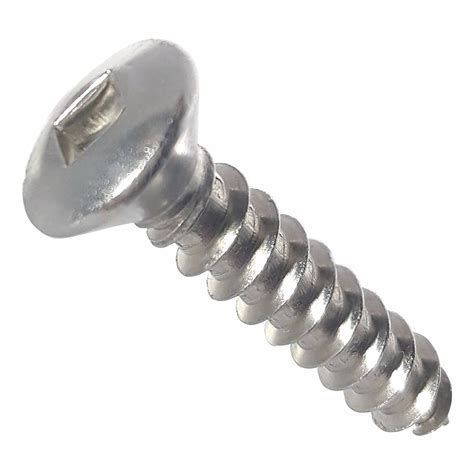 6 Oval Head Sheet Metal Screws Stainless Steel Square Drive All Sizes