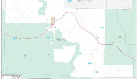 Carter County, MO Zip Code Maps - Premium
