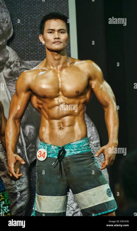 Body Building Competition At The Central World Bangkok Thailand Stock Photo Alamy