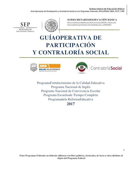 PDF GUÍAOPERATIVA DE PARTICIPACIÓN Y CONTRALORÍA SOCIAL con Reglas