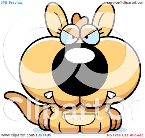 Clipart Cute Mad Kangaroo Royalty Free Vector Illustration By Cory