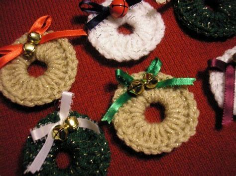 3 Christmas Wreath Pins Or Ornaments Crochet By Porchswingafghans 5