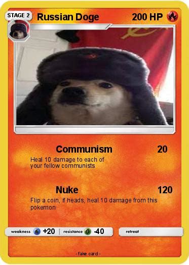Pokémon Russian Doge 3 3 Communism My Pokemon Card