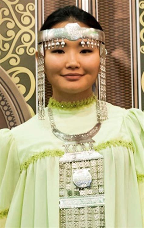 Yakutian Beuty Traditional Attire Asian Beauty Women