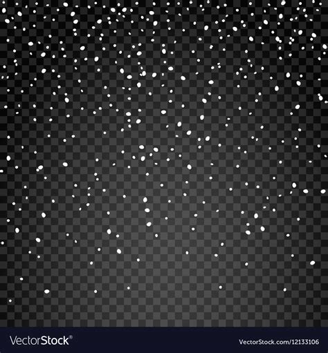 Snow Effect Isolated Falling Snow Winter Vector Image