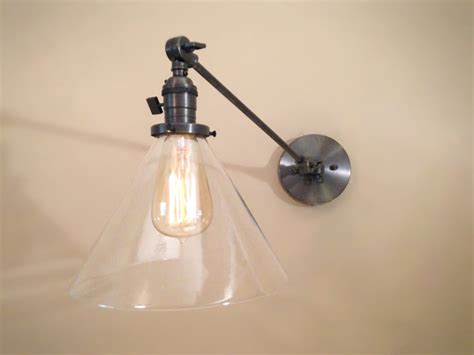 Swinging Adjustable Wall Light Industrial Wall Sconce Aged Etsy