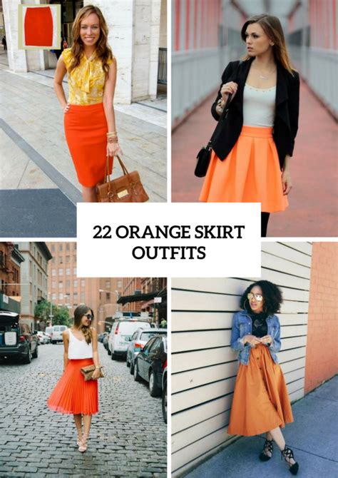 Perfect Orange Skirt Outfits For Fashionable Ladies Orange Skirt Outfit Skirt Outfits Outfits