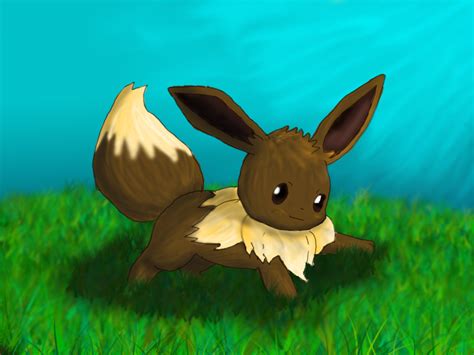 Eevee Is Playing In The Grass By Glurakfan On Deviantart