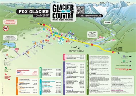 Franz josef glacier guides + join group. Glacier Country Maps Franz Josef & Fox Glacier Westland ...