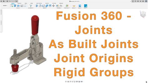 Fusion 360 What Is The Difference Between Joints And As Built Joints