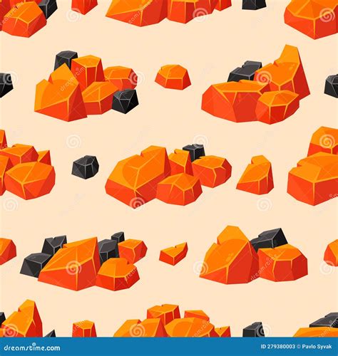 Seamless Pattern Featuring Hot Coals. Visually Striking Design that