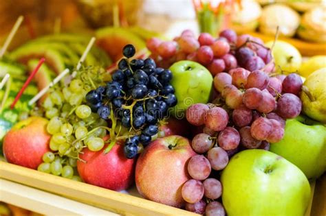 Banquet Table With Different Fruits Stock Image Image Of Food