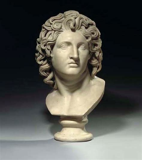 A Carved Marble Bust Of Alexander The Great