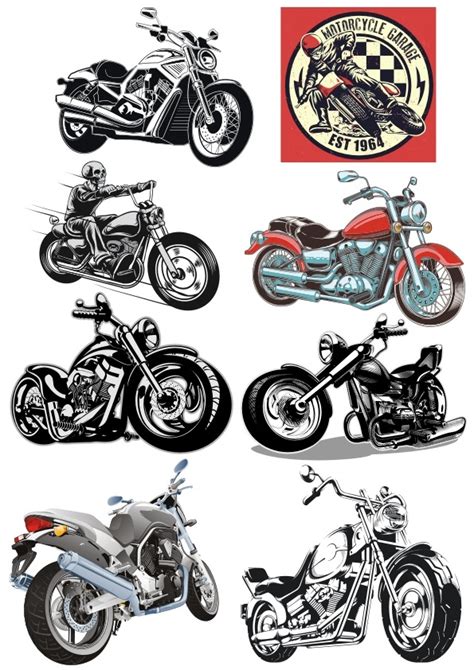 Motorbike Stickers Free Vector Cdr Download