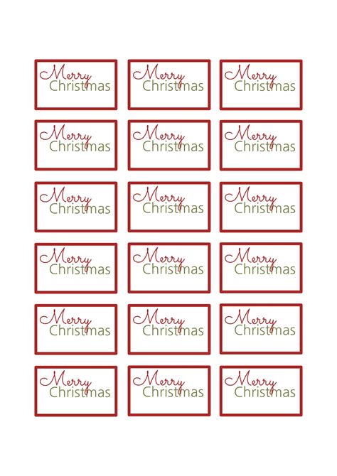 Christmas Tags Printable Free